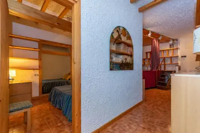 a bedroom with a bunk bed in a room at Principe Marmolada 816 A in Malga Ciapela