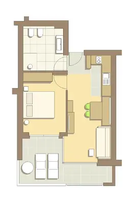 a floor plan of a house at Apartment Luis 2 - Alpstay in Naturno