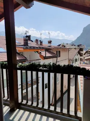 a view from the balcony of a house at Appartamento Maso Tati in Predazzo