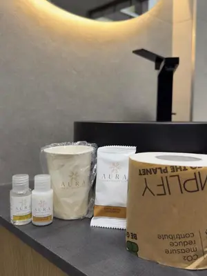 a shelf with some products on a table at Regina del bosco in Ronzone
