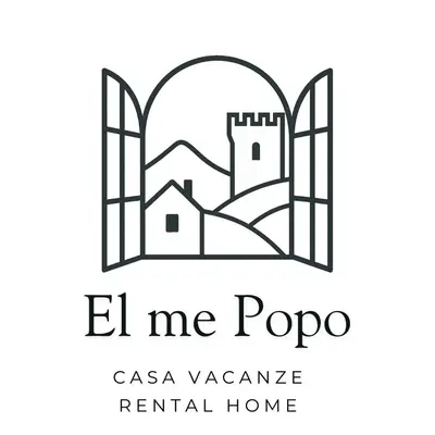 a logo for a real estate rental home with a castle at El Me Popo in Segonzano
