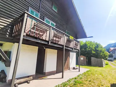 a house with a balcony on the side of it at Chalet Altavista by Interhome in Ziano di Fiemme