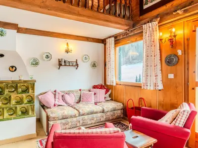 a living room with a couch and chairs at Chalet Altavista by Interhome in Ziano di Fiemme