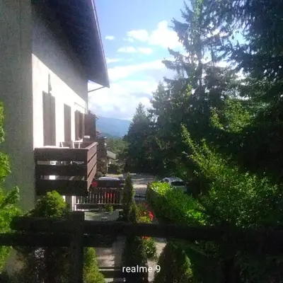 a view from a balcony of a house at EmilyNest in Vervò