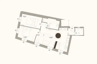 a floor plan of a house at KODERLE SUITE K3 Genziana in Brunico