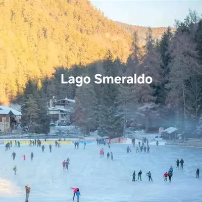 a group of people skiing on a ski slope at Agritur Gioia in Sanzeno