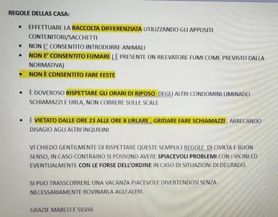 a page of a document with the names of the departments of corrections at Riccarden Cavalese Centro in Cavalese