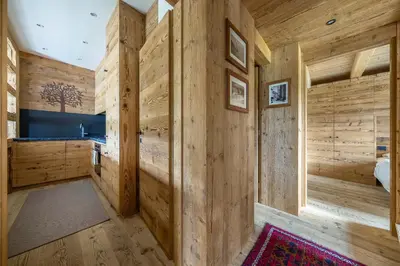 a wood paneled room with a sauna at Rifugio Tofane - Dolomiti Skyline in Cortina dʼAmpezzo