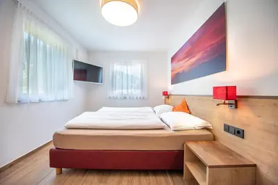 a bedroom with a large bed in a room at Apartments Cesa Ploner in Ortisei