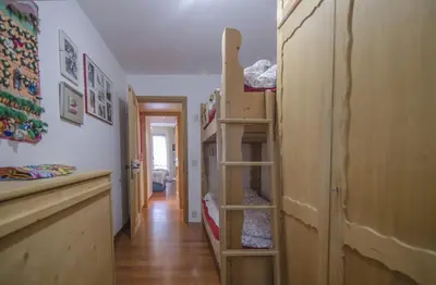 a small room with a staircase in a house at Casa Cristallo in Cortina dʼAmpezzo