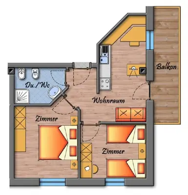 a floor plan of a tiny house at Gasserhof Aicha in Naz-Sciaves