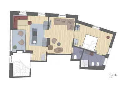 a floor plan of a house at Steinach10 in Merano