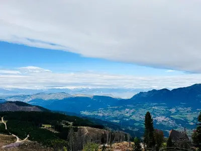 a view from the top of a mountain at Eurotel Cermis in Cavalese