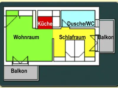 a floor plan of a house at Apartment Wohnung Mölten by Interhome in Meltina