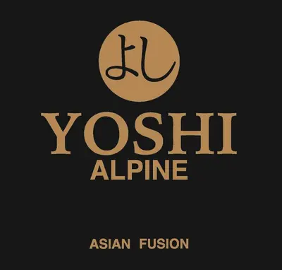 a sign that reads yoshit album and asian fusion at Grifone Dolomiti Residences in Arabba