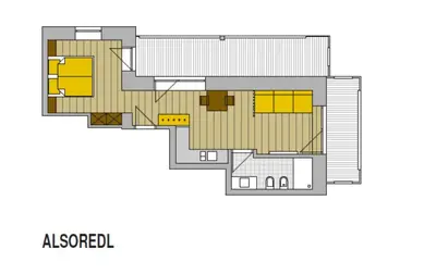 a floor plan of the alhambra synagogue at Garni Residence Alnö - Adults Only in San Vigilio Di Marebbe