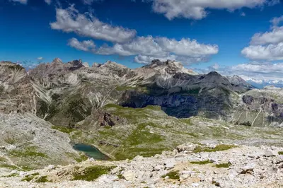 a view of the mountains from the summit at Chalet Center Pic in Ortisei