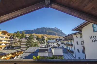 a view from the roof of a building at Un angolo di comfort nel pieno centro di Cortina in Cortina dʼAmpezzo