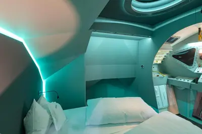 a bedroom with a bed in a room at Apollo11 in Collepietra