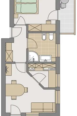 a floor plan of a house at Apartment Zirbe by Interhome in Selva dei Molini