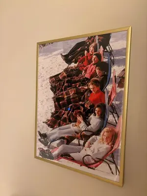a picture of a group of people on a ski lift at Passo Carezza Club Apartment in Carezza al Lago