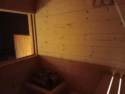 a corner of a room with a sauna at Hofstatthof in Campo di Trens