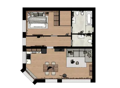 a floor plan of a house at Dosplain Panoramic Apartments in Santa Cristina in Val Gardena