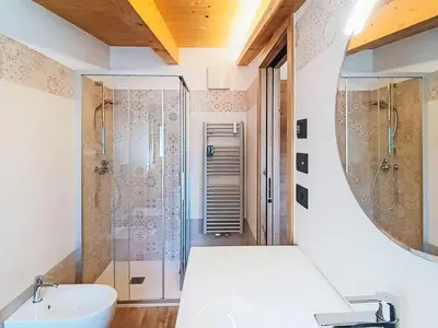 a bathroom with a shower and a sink at Apartment Valeria by Interhome in Pera