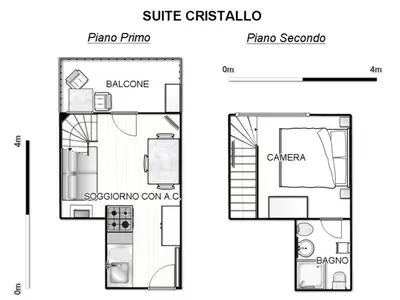 a floor plan and a blueprint of a house at Cristallo & Faloria Suite Apartments in Cortina dʼAmpezzo