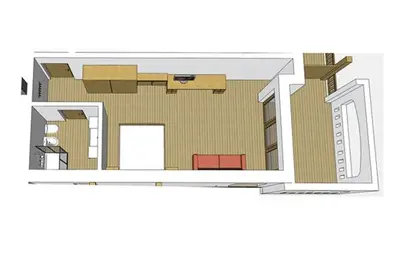 a drawing of a building with a window at Hotel Enzian in Villa Ottone