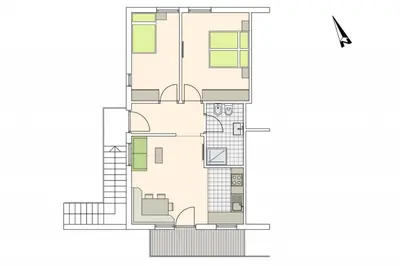 a floor plan of a house at Winklerhof Apartments in Brunico