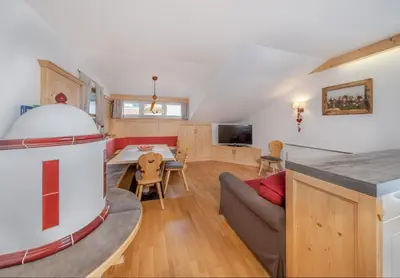 a living room with a couch and a table at Gabriel in Ortisei