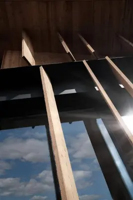 a view of the sky from inside a building at HOTEL de LEN in Cortina dʼAmpezzo