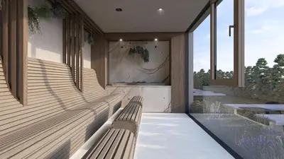 a room with a large painting on the wall at Majestic - Unique Spa Resort in Brunico
