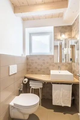 a bathroom with a toilet and a sink at Hotel La Sorgente in Tesero