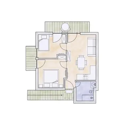 a floor plan of a house at Strahlerhof in Appiano sulla Strada del Vino
