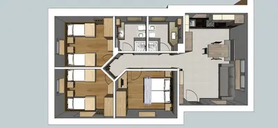 a floor plan of a house at Fiemme Home Mountain Apartment in Tesero