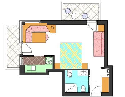 a floor plan of a house at Appartamenti Arnica in Alba di Canazei