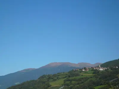 a view of a valley with mountains in the background at Planatscherhof in Barbiano