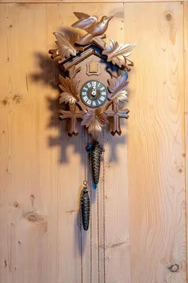 a clock on a wall with flowers on it at Ospitalità Diffusa Laste Dolomites - Cèsa Murer in Pallua