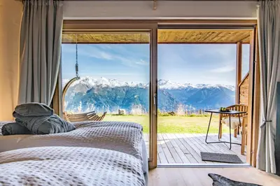 a view from a window of a building at Chalet Stern in Vipiteno