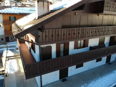 an overhead view of a building with a roof at Aliza in Campitello di Fassa