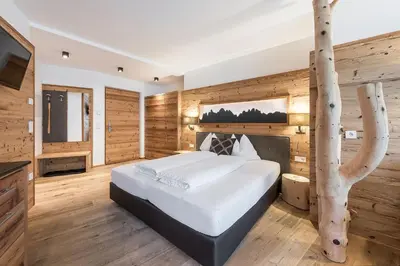 a bathroom with a toilet and a sink and a shower at Niederthalerhof Chalets in Bressanone