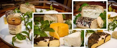 a collage of pictures of different types of food at Hotel Ristorante Lewald in Bolzano