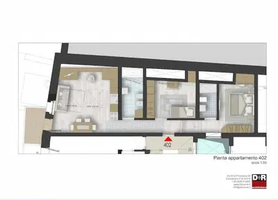 a drawing of a floor plan of a house at Agalma in Brunico