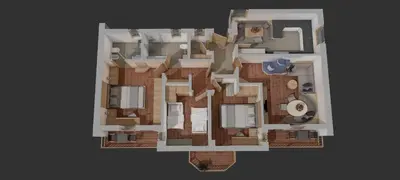 a rendering of a floor plan of a house at Arjentel Lodge in Selva di Val Gardena