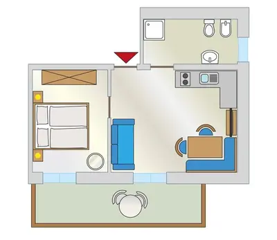 a floor plan of a house at Villa Ladurner in Tirolo