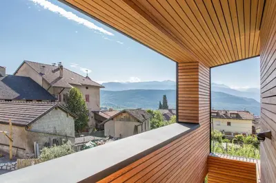 a view from the balcony of a house with a view at Villa KaTo in Caldaro