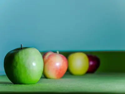 a group of apples sitting on a table at Residence Brunello in Ortisei