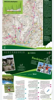 a brochure with a map of a trail at Casa 